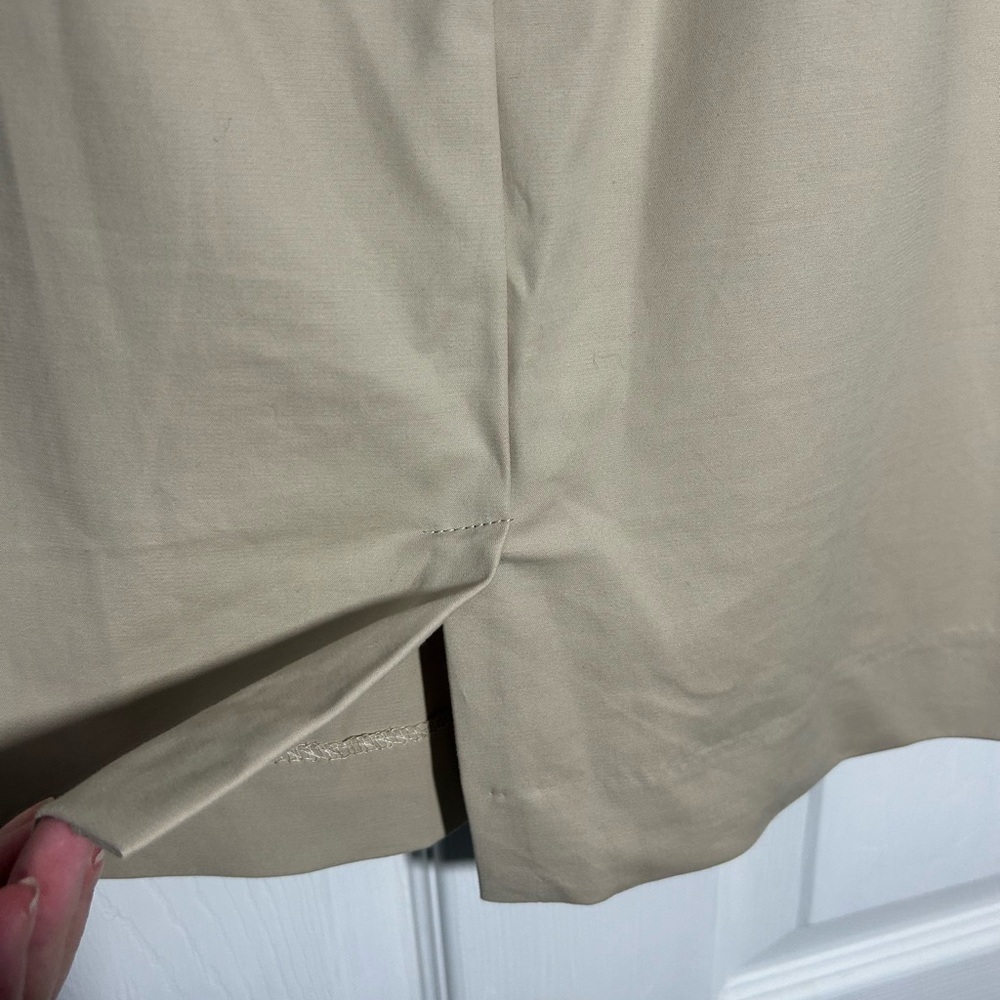 Lafayette 148 Cotton Tan Pencil Skirt Size 2 Petite Chic Classic Professional - Picture 4 of 14